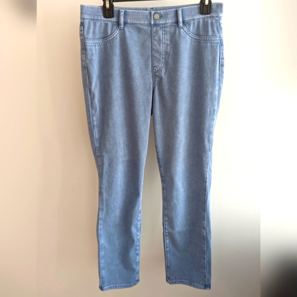 Women's Uniqlo Ultra Stretch Legging Pants Light Blue Wash Size Large